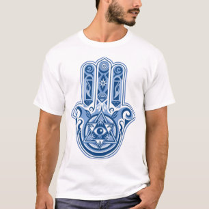 Hamsa Hand von Fatima Hamsa alle sehen Auge T-Shirt