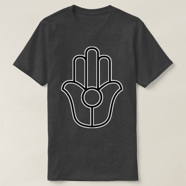 Hamsa Hand von Fatima T-Shirt (Design vorne)