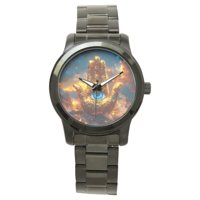 HAMSA HAND - ZEN BUDDHISMUS ARMBANDUHR (Vorderseite)