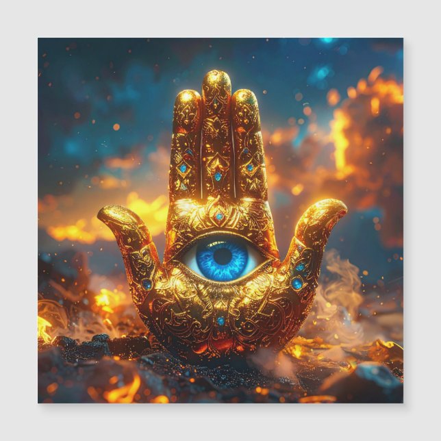 HAMSA HAND - ZEN BUDDHISMUS MAGNETKARTE (Vorderseite)
