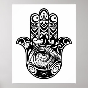 Hamsa Hand Zendoodle 2 Poster