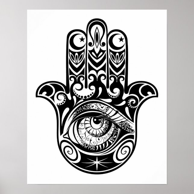 Hamsa Hand Zendoodle 2 Poster (Vorne)