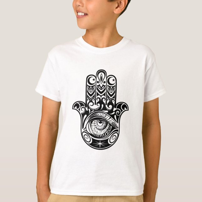 Hamsa Hand Zendoodle T-Shirt (Vorderseite)