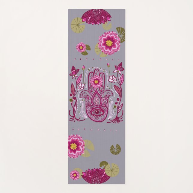 Hamsa HandLotus-Yoga-Matte Yogamatte (Vorderseite)