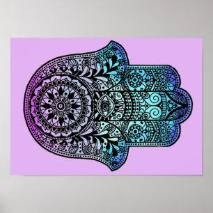 Hamsa HandOmbre Druck Poster