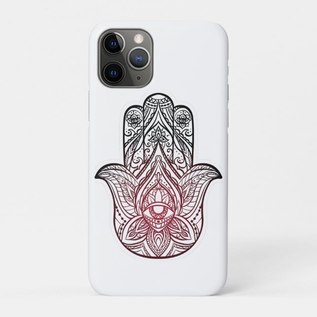 Hamsa mit bohischem Muster Case-Mate iPhone Hülle (Rückseite)
