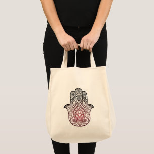 Hamsa mit bohischem Muster Tragetasche
