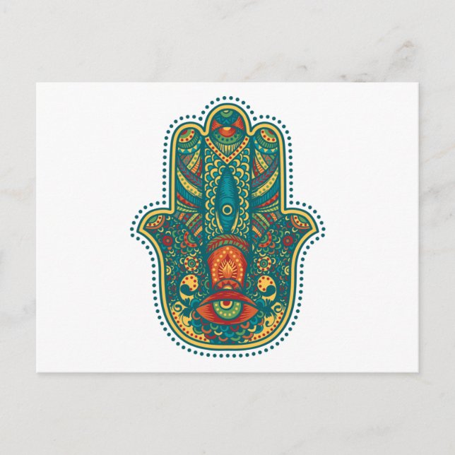 Hamsa Postkarte (Vorderseite)