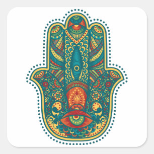 Hamsa Quadratischer Aufkleber