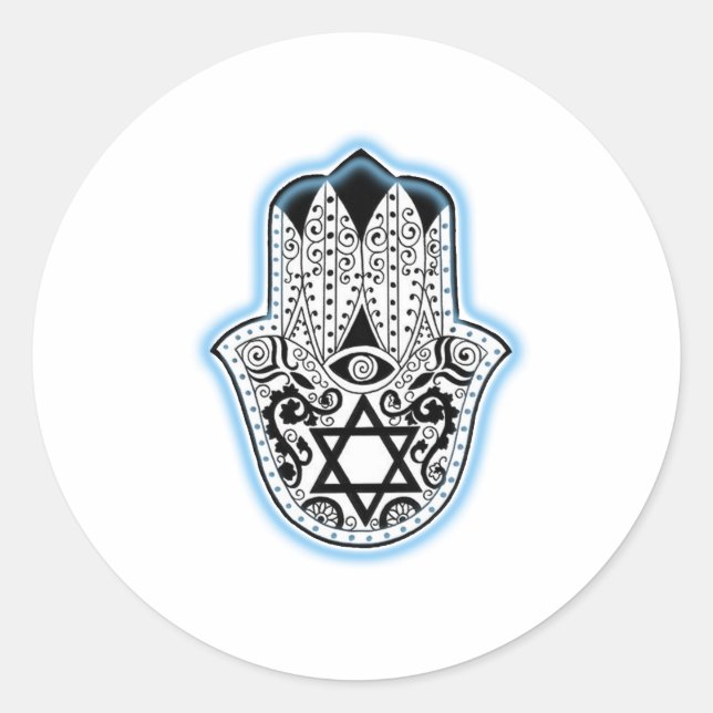 Hamsa Runder Aufkleber (Vorderseite)