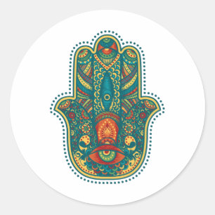 Hamsa Runder Aufkleber