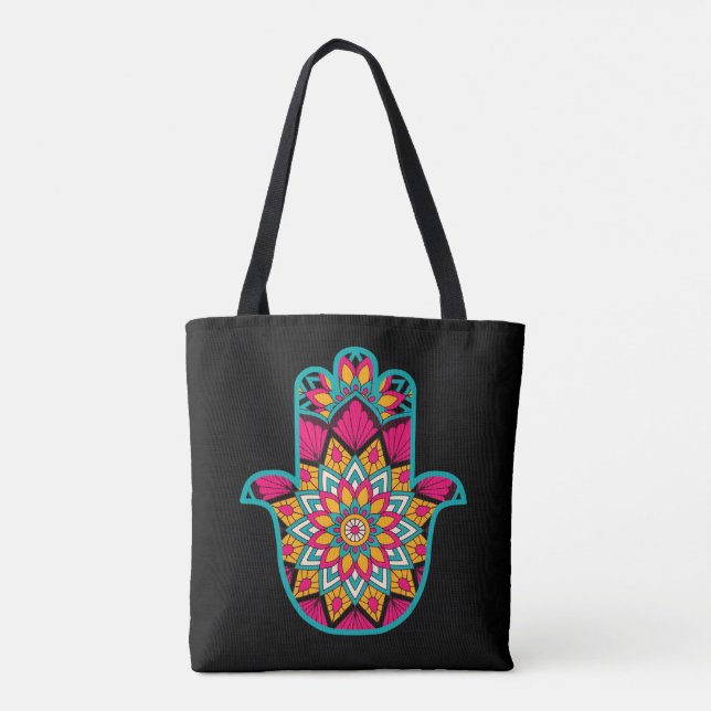 HAMSA schützende Glück-Amulett-Taschen-Tasche (Rückseite)