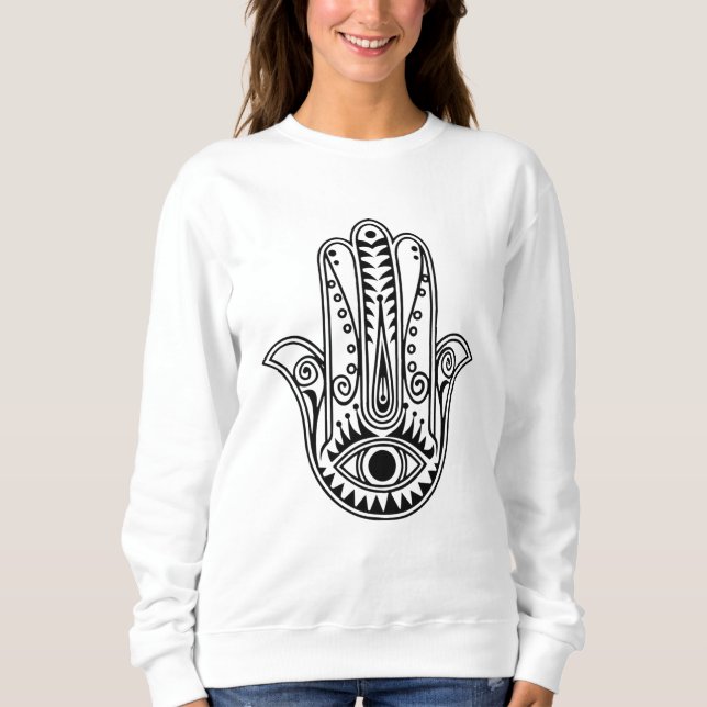 Hamsa-Shirt mit langen Ärmeln Sweatshirt (Vorderseite)