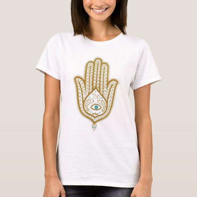 Hamsa Spitze T-Shirt (Vorderseite)