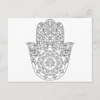 Hamsa Tree of Life Postkarte