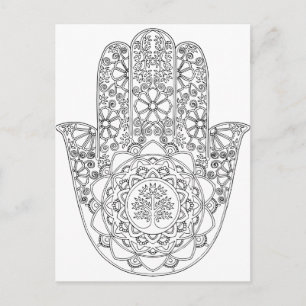 Hamsa Tree of Life Postkarte
