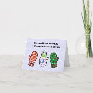 Hamsa und Mittens Chrismukkah Card Karte