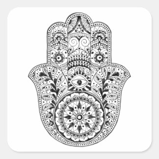 Hamsa Untersetzer Quadratischer Aufkleber