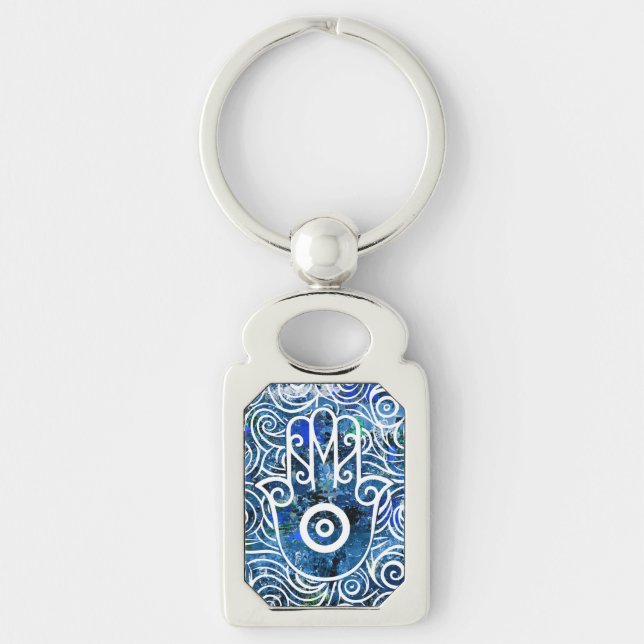 Hamsa Wirbel Schlüsselanhänger (Vorderseite)