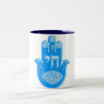 Hamsa Zweifarbige Tasse<br><div class="desc">Passen Sie es mit Ihrem eigenen Design an,  oder mit einem von uns.</div>