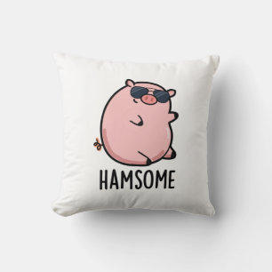 Hamsome Funny Pig Pun Kissen