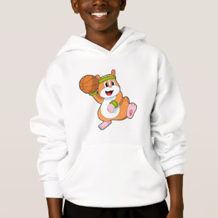 Hamster als Basketballspieler mit Basketball Hoodie