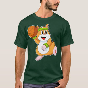 Hamster als Basketballspieler mit Basketball T-Shirt