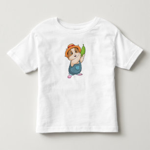 Hamster als Bauer mit Zucchini Kleinkind T-shirt