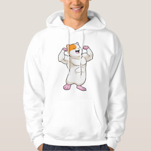 Hamster als Bodybuilder mit großen Muskeln Hoodie