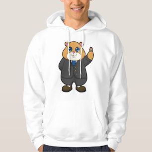 Hamster als Groom mit Ehering Hoodie