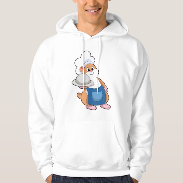 Hamster als Koch mit Platter Hoodie (Vorderseite)