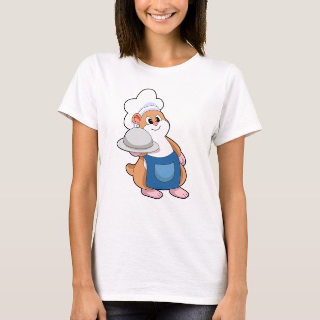 Hamster als Koch mit Platter T-Shirt (Vorderseite)