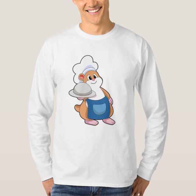 Hamster als Koch mit Platter T-Shirt (Vorderseite)