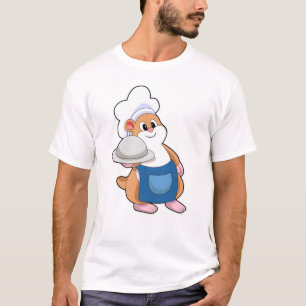 Hamster als Koch mit Platter T-Shirt