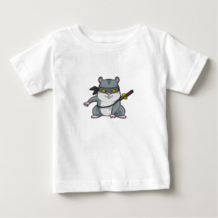 Hamster als Ninja in Kampfkunst mit Schwert Baby T-shirt