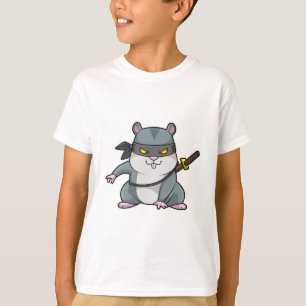 Hamster als Ninja in Kampfkunst mit Schwert T-Shirt