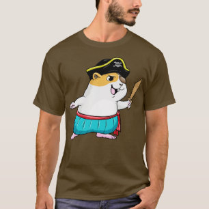 Hamster als Pirate mit Schwert und Piratenhut T-Shirt