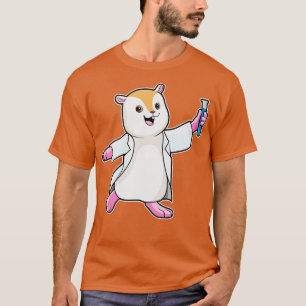 Hamster als Scientist mit Prüfröhre T-Shirt
