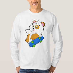 Hamster als Skater mit Skateboard T-Shirt