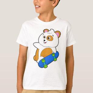 Hamster als Skater mit Skateboard T-Shirt