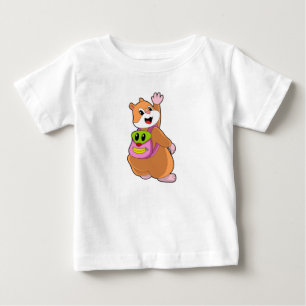 Hamster als Student mit Backpack.PNG Baby T-shirt