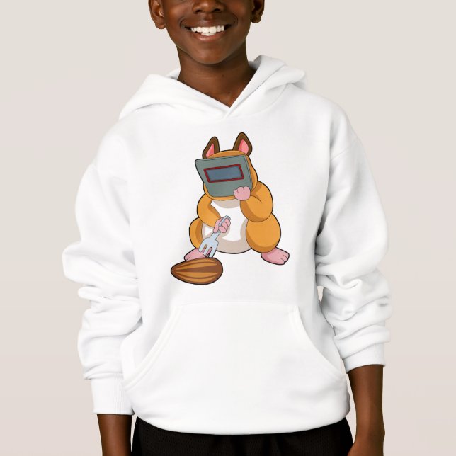 Hamster als Welder.PNG Hoodie (Vorderseite)