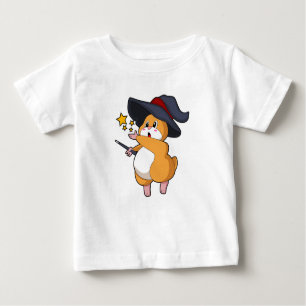 Hamster als Zauberer mit Zauberstab Baby T-shirt