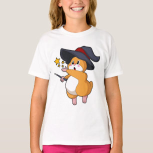 Hamster als Zauberer mit Zauberstab T-Shirt