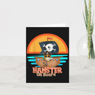 Hamster An Bord Pirat Lustig Ich Liebe Hamster Karte