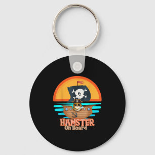 Hamster an Bord Pirate Funny I Liebe Hamster Schlüsselanhänger