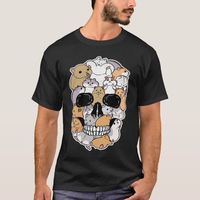 Hamster Animal Skull Shape Animation Skull T-Shirt (Vorderseite)