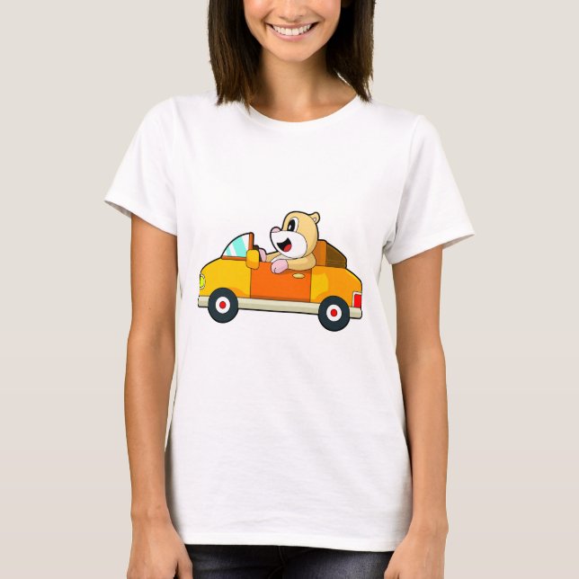 Hamster Auto T-Shirt (Vorderseite)
