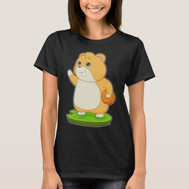 Hamster Basketball-Spieler Basketball T-Shirt (Vorderseite)