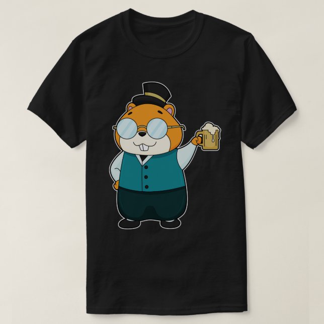Hamster Beer T-Shirt (Design vorne)